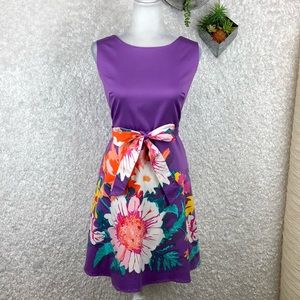 Spense Button Back Floral Fit & Flare Dress 14